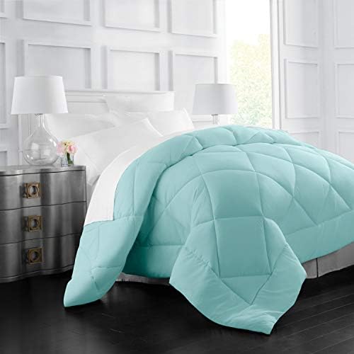 Italian Luxury Full/ Queen Size Comforter - 2100 Series Blanket, Down Alternative Insert W/ Corner Tabs - Home Bedding - 89"x89" White