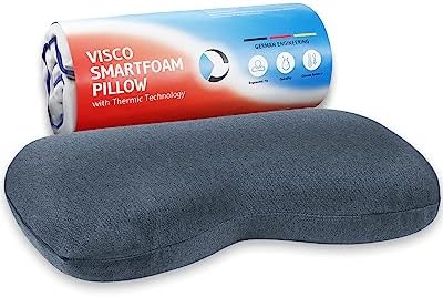  Bamboo Pillow NuMOON Aloe Vera | Memory Foam With Support For Pain Relief | Skin Care Pillowcase | Back And Side Sleepers Pillow | Cervical Pillow Against Shoulder & Neck Pain - Designed In Germany