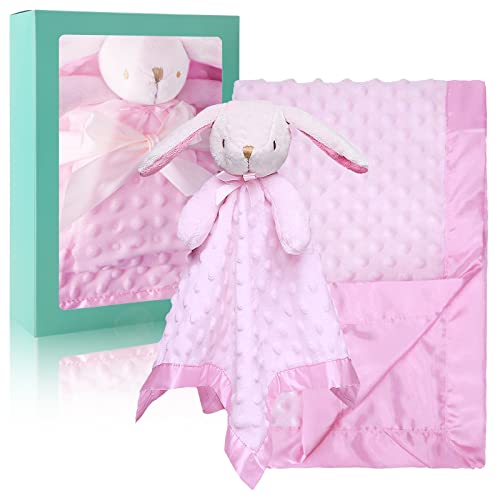  Pro Goleem Elephant Security Blanket With Stuffed Animal Snuggle Toy Lovey Soft Lovie Baby Registry Search Baby Girl Gifts For Infant And Toddler Pink 16 Inch