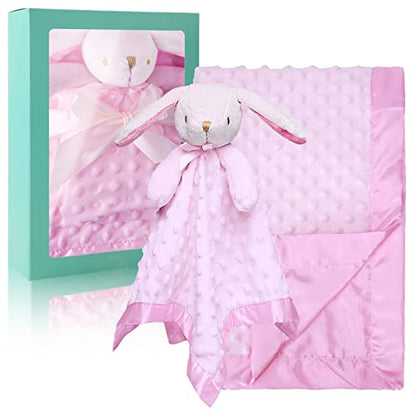  Pro Goleem Elephant Security Blanket With Stuffed Animal Snuggle Toy Lovey Soft Lovie Baby Registry Search Baby Girl Gifts For Infant And Toddler Pink 16 Inch
