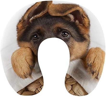  SWEET TANG Chin Supporting Neck Pillow - Memory Foam Video Game Weapon Funny Gamer Black Travel Pillow With Breathable & Comfortable Zip Cover, Machine Washable Airplane Travel Car Sleeping Pillow
