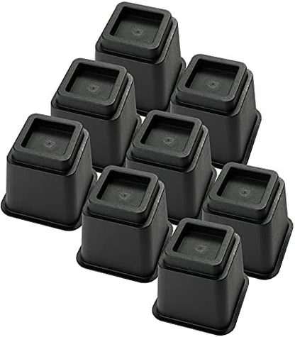  Bed Risers 3 Inch, Heavy Duty Square Furniture Frame Lift For Couch, Chair, Desk, Sofa And Bunk Bedpost, Set Of 4