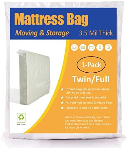  2 Pack Mattress Bag For Moving And Storage, Medium Weight, Fits Queen And King Size Mattress