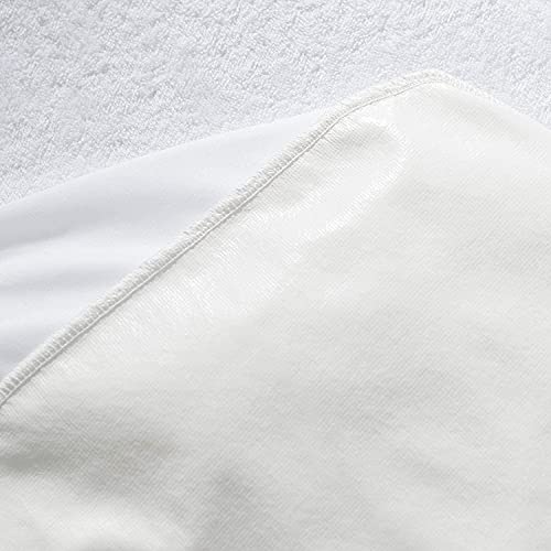  Mattress Protector-RV Short Queen, Premium, Cotton Waterproof Mattress Cover Protectors Fitted Sheet Style Elastic Fitted Mattress Cover Terry Top Surface Fits 15" Deep Pocket, White