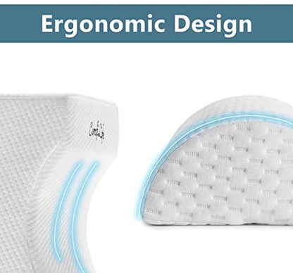  ComfiLife Body Positioner, Knee Pillow & Bolster Pillow Bundle For Lower Back Support, Legs, Knees, 100% Memory Foam, Ultimate Bed Pillows For Back Pain Relief & Comfortable Sleeping
