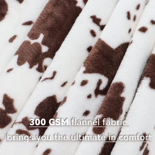  Fleece Blanket Cow Print Soft Throw Blanket Lightweight Throw Blanket