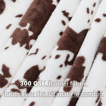  Fleece Blanket Cow Print Soft Throw Blanket Lightweight Throw Blanket