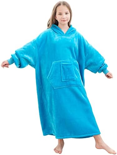  Oversized Wearable Blanket Sweatshirt For Women Men,Warm Cozy Fleece Sherpa Hooded Blanket With Deep Pockets For Adult Kids