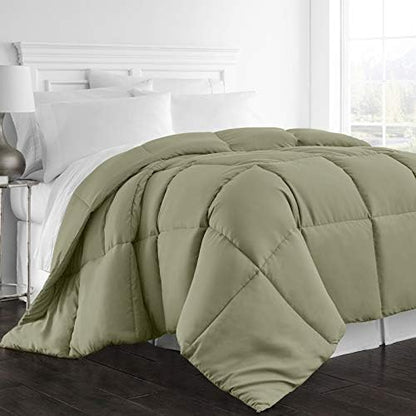  Hotel Collection King/Cal King Size Comforter - 1600 Series Down Alternative Home Bedding & Duvet Insert -Black