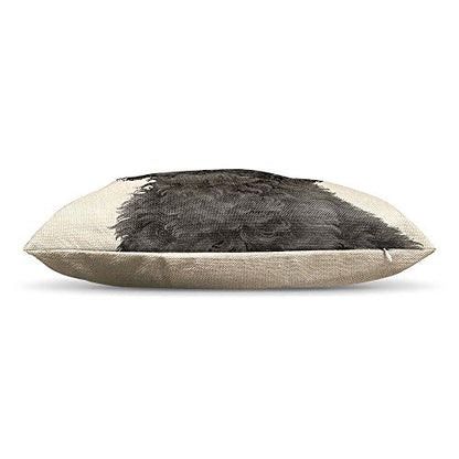  WIRESTER Sofa Pillow Case, Decorative Throw Pillow Cushion Cover For Home Office 18 X 18 Inch, Cute Grey Toy Poodle