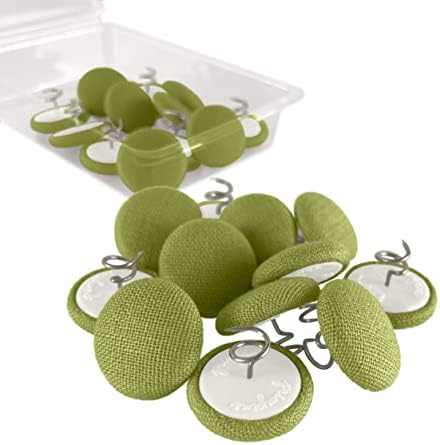  Upholstery Tacks - 20 Colors Available - Fabric Covered Button Twist Pins - For Slipcovers, Armrest Covers, Armchair Caddies, Bed Skirts, Headliners (Set Of 12, Dark Grey)