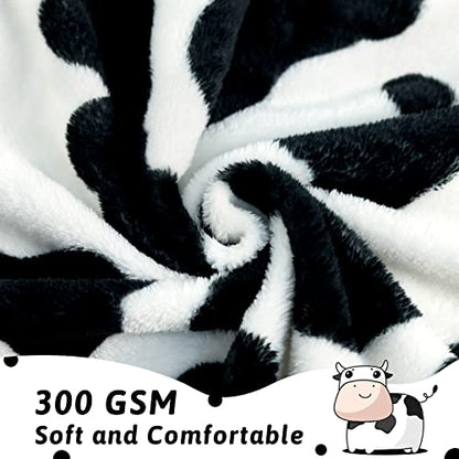  LAGHCAT Cow Blanket, Super Soft Flannel Cow Throw Blanket For Kids Adults, Suitable For Room Decor, Lightweight Travel Blanket, Cozy Plush Can Keep You Warm All The Time. (50"x60")