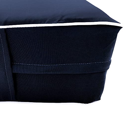  PROLINEMAX Style6 Twin-XL Size 4PC Contrast Pipe Trim Outdoor Daybed Mattress Bolster Pillow Fitted Sheet Slip Cover ONLY AD101