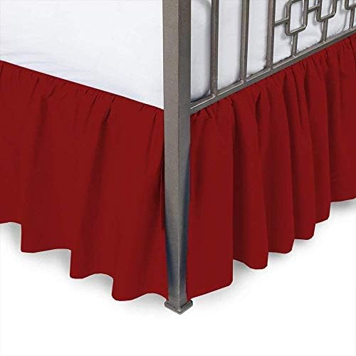  800 Thread Count 24 Inched Drop Length Gathered Dust Ruffle Bed Skirt King White Solid 100% Egyptian Cotton