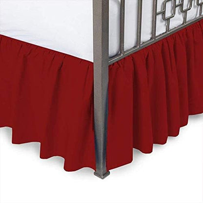  800 Thread Count 24 Inched Drop Length Gathered Dust Ruffle Bed Skirt King White Solid 100% Egyptian Cotton