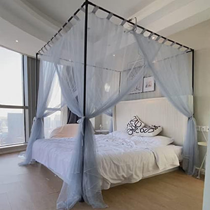  Obokidly Elegant 4 Corners Post Mosquito Canopy Net For Bed Canopy Luxury Netting Bedroom Decoration For Girls Men Women Adults & Boys For Twin/Full/Queen/King/Cal King (California King, Black)