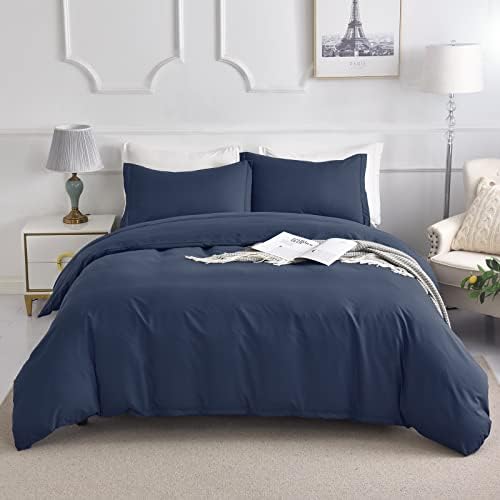  Duvet Cover Set King Size, Ultra Soft Washed Microfiber Duvet Covers, 3 Pieces Bedding Duvet Cover Sets(1 Duvet Cover, 2 Pillowcases) With Zipper Closure & Corner Ties (Light Green, King)