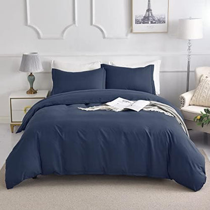  Duvet Cover Set King Size, Ultra Soft Washed Microfiber Duvet Covers, 3 Pieces Bedding Duvet Cover Sets(1 Duvet Cover, 2 Pillowcases) With Zipper Closure & Corner Ties (Light Green, King)