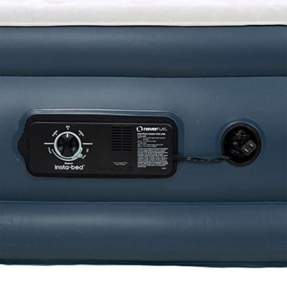  Insta-Bed 19 Inch Raised Height Queen Inflatable Air Bed Mattress With Built In NeverFlat AC Air Pump For Varying Firmness Settings With Carrying Bag