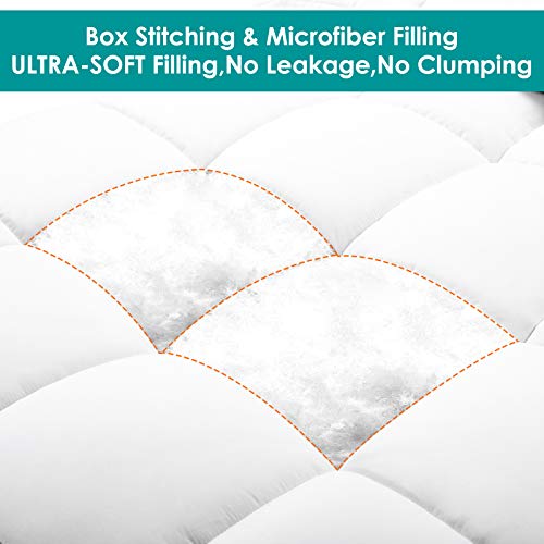 All-Season King Down Alternative Quilted Comforter Ultra Soft Duvet Insert With Corner Tabs - Lightweight Warm & Fluffy - Machine Washable (White, 90 X 102 Inches)