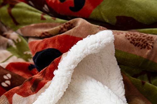  Carstens Patchwork Lodge Plush Bedding Set, King, Multi, Multicolor