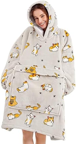  Narecte Kids Blanket Hoodie For Girls,Premium Sherpa Oversized Hoodie Blanket For Kids,Cozy And Big Wearable Blanket Hoodie Best Top Birthday Gifts For Teen Year Old Boy Gift Ideas Dog