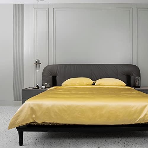  CloverSilk 22 Momme Silk Duvet Cover, 100% Mulberry Silk Comforter Quilt Cover With Zipper Closure, Ultra Soft, Durable, 1pc Duvet Cover Only - King Size, Champagne