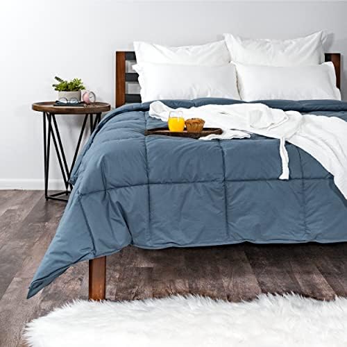  Medium Warmth Premier Down Comforter With Sewn In Duvet Corner Loop Attachments, King/California King Size Bed, White