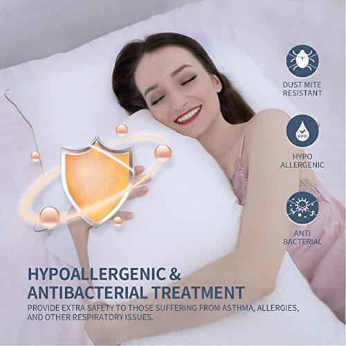  Pillows For Sleeping( Set Of 2, 3 Size ) Hypoallergenic Gel Hotel Pillows Down Alternative -High Firm Support For Side/Back Sleeper (King)
