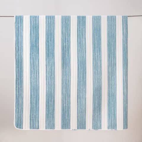  Great Bay Home 2-Piece Twin Reversible Lightweight Nautical Quilt Comforter With 1 Sham | All-Season, Beach Bedspreads | Blue Coastal Coverlet Sets | Casco Bay Quilts Collection