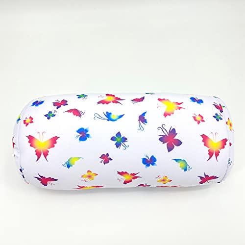 Bookishbunny Microbead Cylindrical Bolster Roll Pillow 14" X 6" (Daisy-Navy)