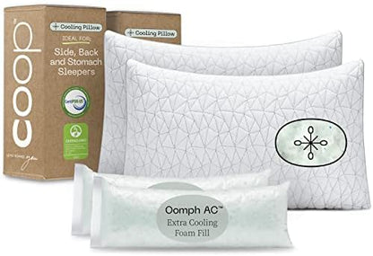  Eden Pillow Queen Size Bed Pillow For Sleeping - Medium Soft Memory Foam Pillows Cooling Gel - Back, Stomach And Side Sleeper Pillow - CertiPUR-US/GREENGUARD Gold
