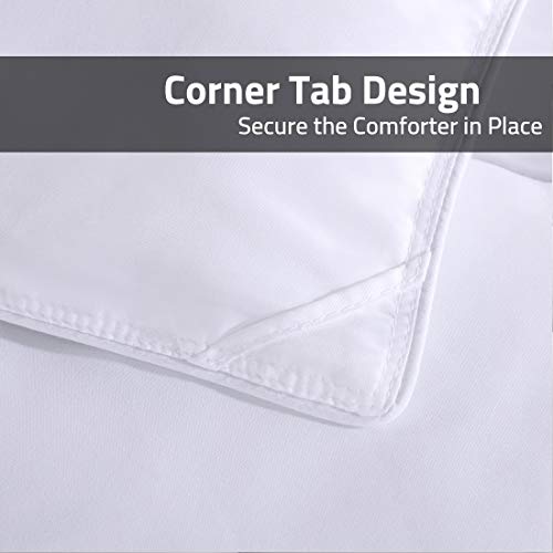  Down Alternative Comforter (King-Calking, 106x90) 60-Ounces Of Fill, Solid Baffle Box Pattern, Soft And Fluffy Hotel Style Duvet Insert With Corner Ties, White