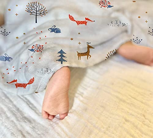  100% Muslin Swaddle Blankets,Baby Swaddling Blankets For New Born, Baby Receiving Blankets Unisex, Soft, Warm And Cosy Baby Blankets Pack Of 4, Size 47 X 47 Inches,Gift For New Mom Jungle Jam