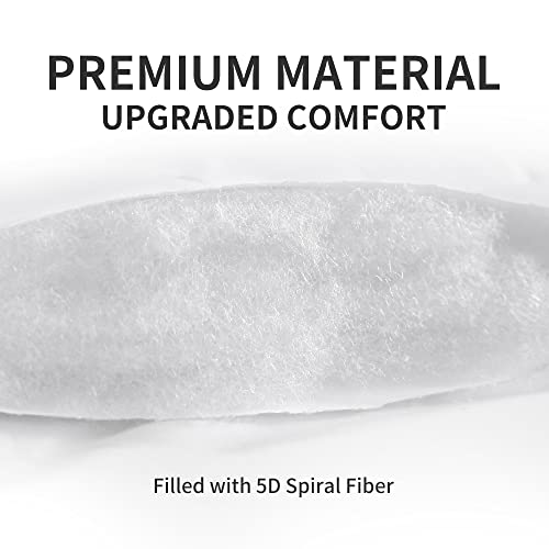  Cooling Mattress Topper Twin Mattress Pad, Quilted Fitted Mattress Cover, Machine Washable, Soft Fluffy Down Alternative, Deep Pocket 8~21 Inch (White, Twin)