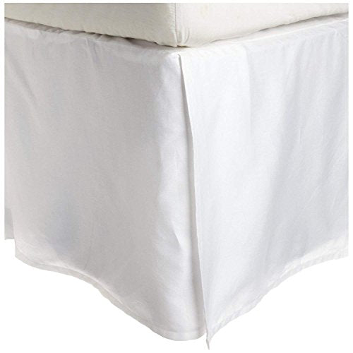  800 Thread Count Egyptian Cotton ONLY 1 Piece Bed Skirt (Twin XL, White, 15 Inch Fall) - Hotel Quality, Iron Easy, Quadruple Pleated, Wrinkle And Fade Resistant