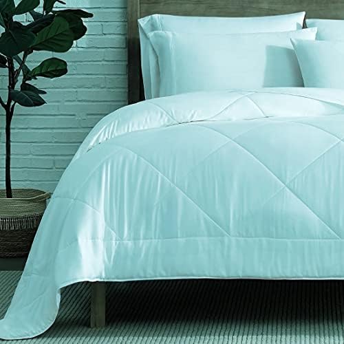  Zy Bamboo Comforter Lightweight Cooling Viscose Down Alternative Duvet Insert, 100% Viscose Made From Bamboo, All Season Soft Comforter For Hot Sleepers (Queen, Grey)