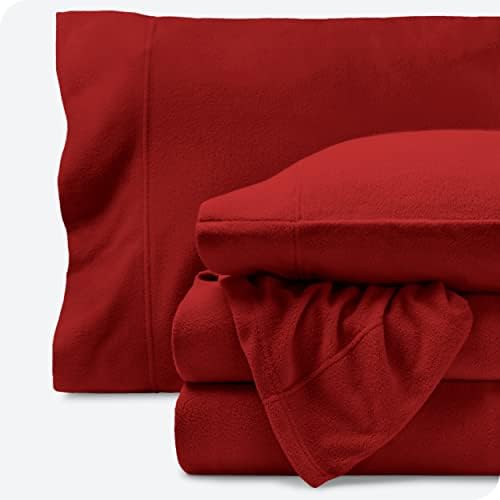  Bare Home Super Soft Fleece Sheet Set - Twin Extra Long Size - Extra Plush Polar Fleece, No-Pilling Bed Sheets - All Season Cozy Warmth (Twin XL, Grey)