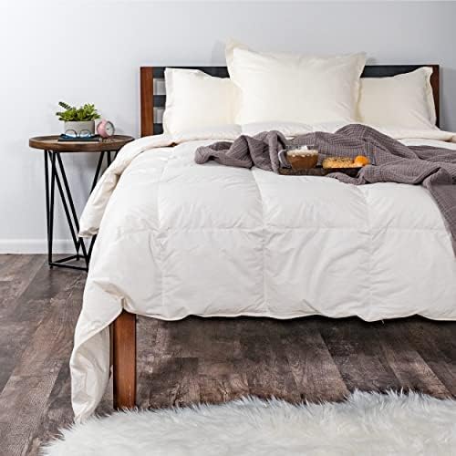  Medium Warmth Premier Down Comforter With Sewn In Duvet Corner Loop Attachments, King/California King Size Bed, White