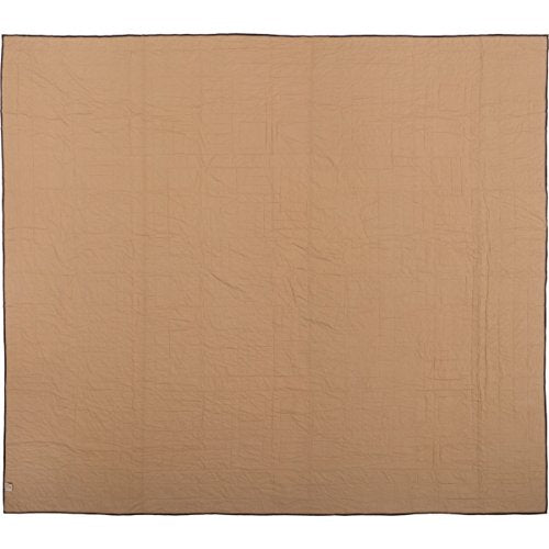  VHC Brands Black Check Star Queen Quilt 90Wx90L Country Rustic Primitive Design, Black And Tan