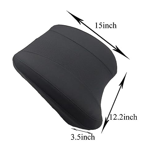 Yuhuru Car Lumbar Pillow Cushion Pillows Both Side Pu Leather 1 Pieces Pack Throw Pillow For Cars Home And Office Filled Memory Foam Camping Pillow Universal Car Travel Pillow (BlackLumbar)