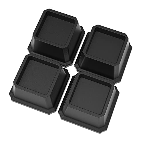  Napnapday Bed Risers 2 Inch Heavy Duty Bed Furniture Elevators, 1,500 Lbs Lifts Up Riser For Sofa And Table Set Of 4, Black