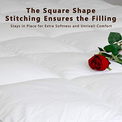  Plush Extra Thick Mattress Topper Queen For Softening Firm Mattress, Breathable Cooling Mattress Pillow Top Bed Topper For Back Pain & Sleep Comfort, Overfilled Mattress Pad, Fit To 6”-22” Mattress