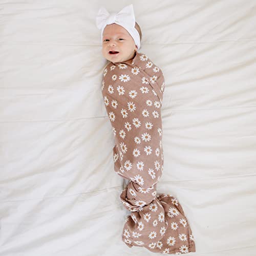  Mebie Baby Daisy Dream Muslin Swaddle, Modern And Neutral Swaddle Blanket For Baby Girl Or Boy, Soft Baby Blankets, Newborn Swaddle Blanket, 0-3 Month, Comfy Wrap, Baby Essentials & Gifts
