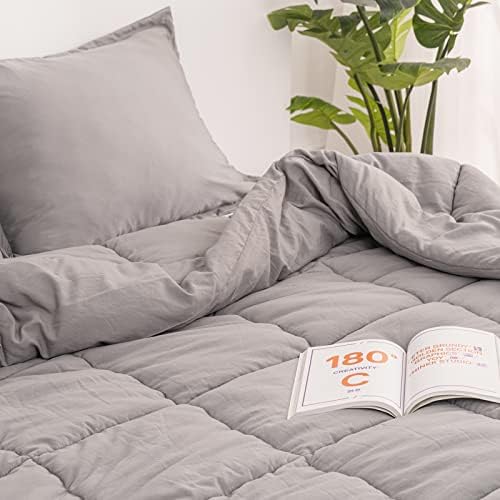  RECYCO King Comforter Set, Lightweight Ultra Soft Down Alternative Quilted Comforter, Duvet Insert Bedding Set With Pillow Sham For All Season, Sage Green