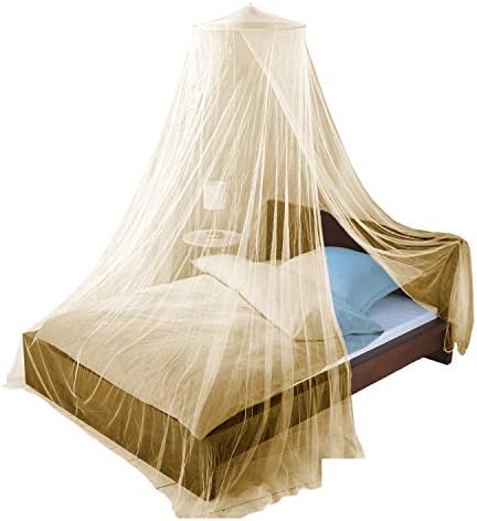  Just Relax Decorative Elegant Bed Net Canopy Set Including Full Hanging Kit, Ideal For Indoors Or Outdoors, Intended For Covering Beds, Cribs, Hammocks (Yellow, Twin/Full)