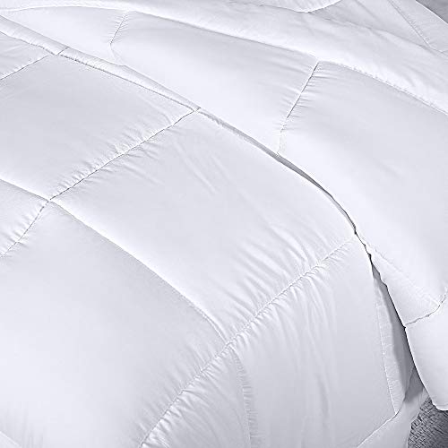  All Season Down Alternative Quilted Twin/Twin XL Comforter - Duvet Insert With Corner Tabs - Machine Washable – Bed Comforter - White
