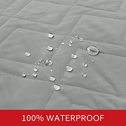  Waterproof Blanket Dog Bed Cover With Non-Skid Bottom, Couch Cover For Dogs, Mattress Protector Furniture Protector, Bed Couch Sofa(52" X 82") Grey