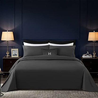  1200 Thread Count Cotton Bed Sheets, 100% Egyptian Cotton Sheet For Queen Size Bed, 4 Piece Luxury Hotel Queen Sheets Sateen Weave With 16" Elasticized Deep Pocket(White,Queen)