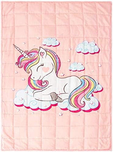  Uttermara Kids Weighted Blanket 5lbs, Dinosaur Fleece Blanket For Kids With 5 Color Options, Ultra Soft And Cozy Kids Blanket, Great For Calming And Sleep 36x 48inch, Blue